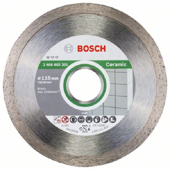 Diamanttrennscheibe Standard for Ceramic, 115 x 22,23 x 1,6 x 7 mm, 10er-Pack Diamanttrennscheibe Standard for Ceramic, 115 x 22,23 x 1,6 x 7 mm, 10er-Pack-Beschreibung lesen
