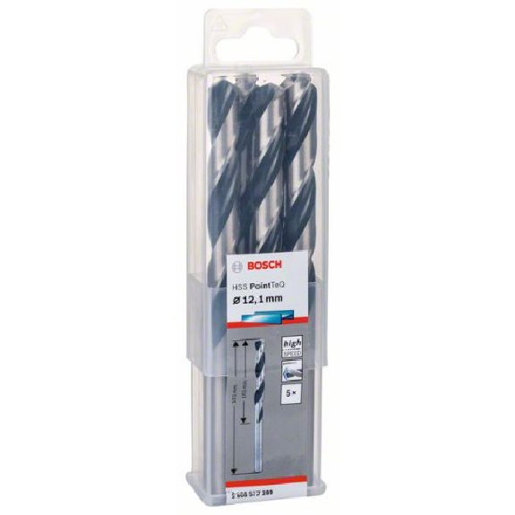 Metallspiralbohrer HSS PointTeQ, DIN 338, 12,1 mm, 5er-Pack-Beschreibung lesen