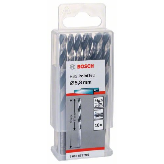 Metallspiralbohrer HSS PointTeQ, DIN 338, 5,8 mm, 10er-Pack-Beschreibung lesen