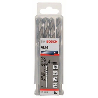 Metallbohrer HSS-G, DIN 338, 9,4 x 81 x 125 mm, 5er-Pack-Beschreibung lesen