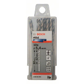 Metallbohrer HSS-G, DIN 338, 5,4 x 57 x 93 mm, 10er-Pack-Beschreibung lesen
