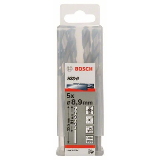 Metallbohrer HSS-G, DIN 338, 8,9 x 81 x 125 mm, 5er-Pack-Beschreibung lesen
