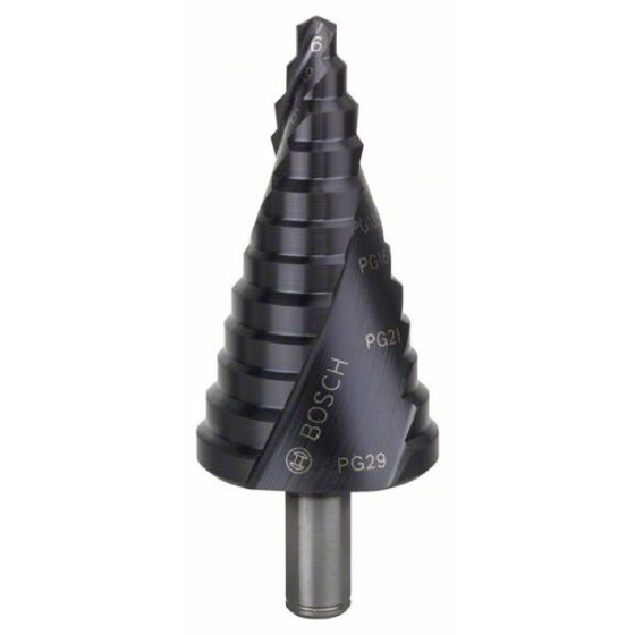 Stufenbohrer HSS-AlTiN, 6 - 37 mm, 10 mm, 93 mm, 12 Stufen-Beschreibung lesen