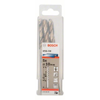 Metallbohrer HSS-Co, DIN 338, 10 x 87 x 133 mm, 5er-Pack-Beschreibung lesen