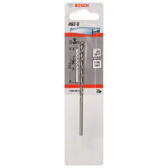 Metallbohrer HSS-G, DIN 340, 3 x 66 x 100 mm, 1er-Pack-Beschreibung lesen