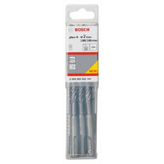 Hammerbohrer SDS-plus-5, 7 x 100 x 165 mm, 10er-Pack-Beschreibung lesen