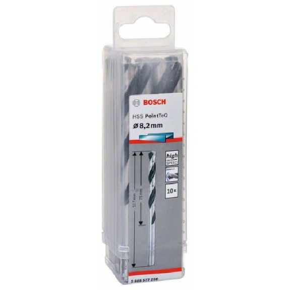 Metallspiralbohrer HSS PointTeQ, DIN 338, 8,2 mm, 10er-Pack-Beschreibung lesen