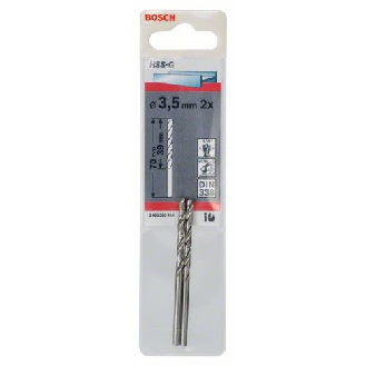 Metallbohrer HSS-G, DIN 338, 3,5 x 39 x 70 mm, 2er-Pack-Beschreibung lesen