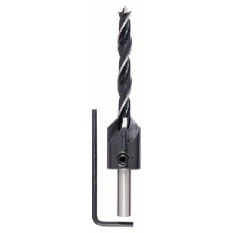 Holzspiralbohrer mit 90°-Senker, 7 mm, 16 mm-Beschreibung lesen
