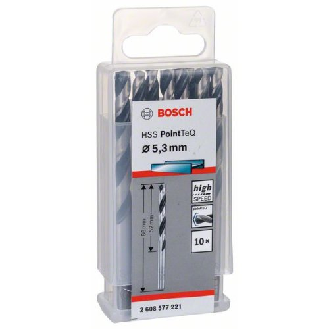 Metallspiralbohrer HSS PointTeQ, DIN 338, 5,3 mm, 10er-Pack-Beschreibung lesen