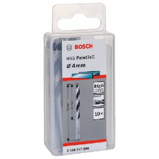 Metallspiralbohrer HSS PointTeQ, DIN 338, 4,0 mm, 10er-Pack-Beschreibung lesen