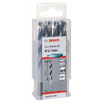 Metallspiralbohrer HSS PointTeQ, DIN 338, 5,7 mm, 10er-Pack-Beschreibung lesen