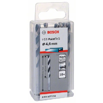 Metallspiralbohrer HSS PointTeQ, DIN 338, 4,6 mm, 10er-Pack-Beschreibung lesen