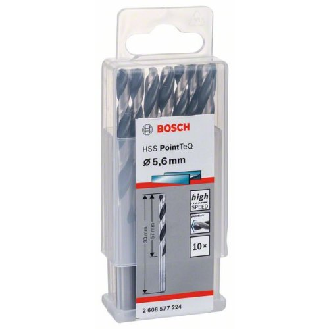 Metallspiralbohrer HSS PointTeQ, DIN 338, 5,6 mm, 10er-Pack-Beschreibung lesen