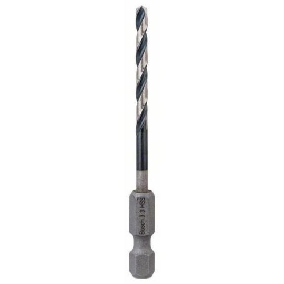 Foret hélicoïdal HSS Impact Control avec tige hexagonale, 3,3 x 36 x 75 mm, 1 pièce-Leggi tutto