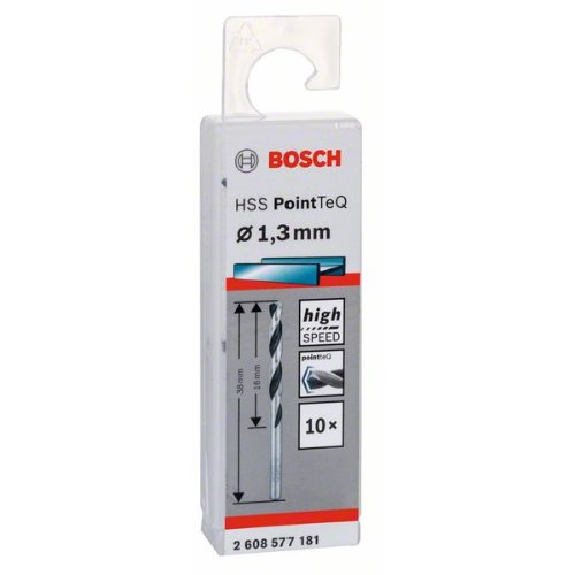 Metallspiralbohrer HSS PointTeQ, DIN 338, 1,3 mm, 10er-Pack-Beschreibung lesen