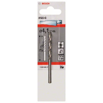 Metallbohrer HSS-G, DIN 338, 4,1 x 43 x 75 mm, 1er-Pack-Beschreibung lesen