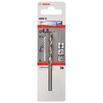 Metallbohrer HSS-G, DIN 338, 4,8 x 52 x 86 mm, 10er-Pack-Beschreibung lesen