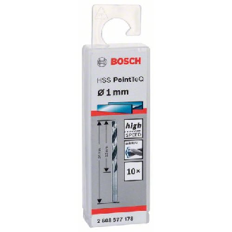Metallspiralbohrer HSS PointTeQ, DIN 338, 1,0 mm, 10er-Pack-Beschreibung lesen