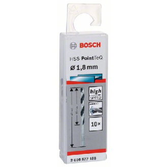 Metallspiralbohrer HSS PointTeQ, DIN 338, 1,8 mm, 10er-Pack-Beschreibung lesen