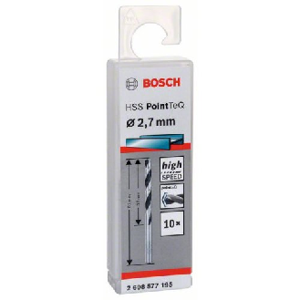 Metallspiralbohrer HSS PointTeQ, DIN 338, 2,7 mm, 10er-Pack-Beschreibung lesen