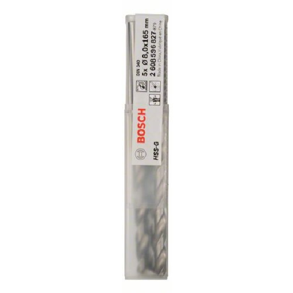 Metallbohrer HSS-G, DIN 340, 8 x 109 x 165 mm, 5er-Pack-Beschreibung lesen