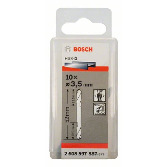 Doppelendbohrer HSS-G, 3,5 x 14 x 52 mm, 10er-Pack-Beschreibung lesen