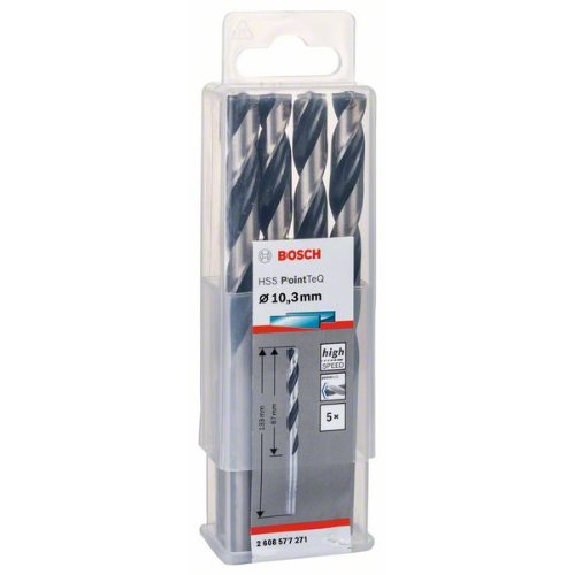 Metallspiralbohrer HSS PointTeQ, DIN 338, 10,3 mm, 5er-Pack-Beschreibung lesen