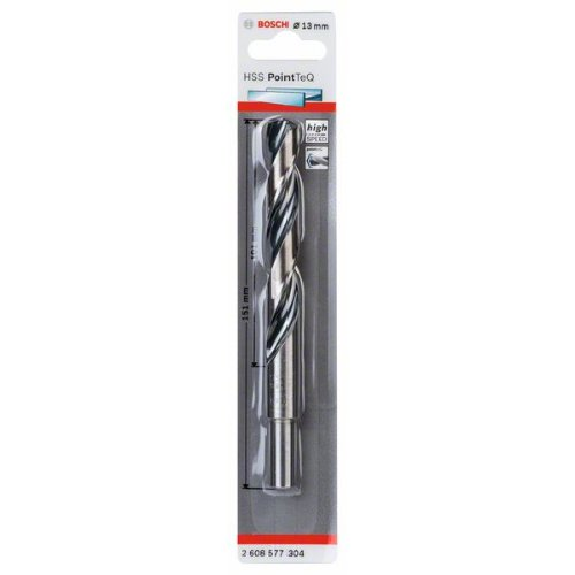 Metallspiralbohrer HSS PointTeQ, DIN 338, mit reduziertem Schaft, 13,0 mm-Beschreibung lesen
