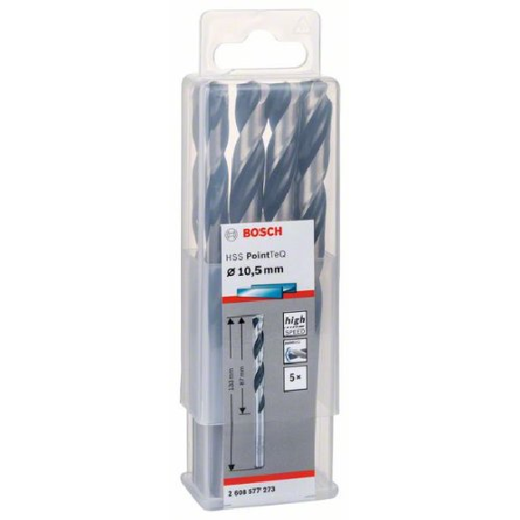 Metallspiralbohrer HSS PointTeQ, DIN 338, 10,5 mm, 5er-Pack-Beschreibung lesen