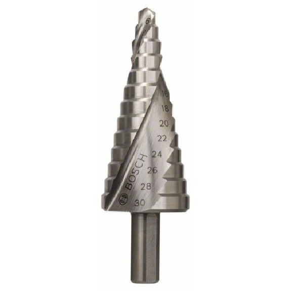 Stufenbohrer HSS, 6 - 30 mm, 10 mm, 93,5 mm, 14 Stufen-Beschreibung lesen