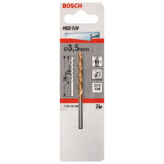 Metallbohrer HSS-TiN, DIN 338, 3,5 x 39 x 70 mm-Beschreibung lesen