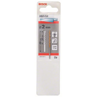 Metallbohrer HSS-TiN, DIN 338, 2 x 24 x 49 mm-Beschreibung lesen