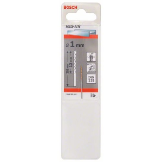 Metallbohrer HSS-TiN, DIN 338, 1 x 12 x 34 mm-Beschreibung lesen