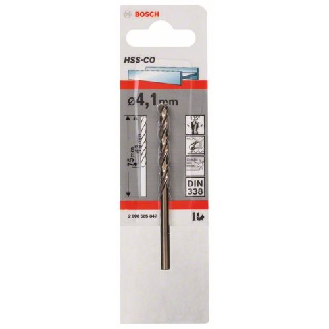 Metallbohrer HSS-Co, DIN 338, 4,1 x 43 x 75 mm, 1er-Pack-Beschreibung lesen