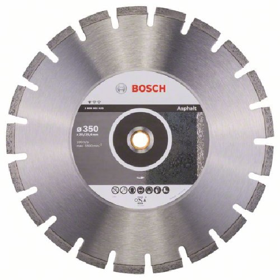 Diamanttrennscheibe Standard for Asphalt, 350 x 20,00/25,40 x 3,2 x 8 mm-Beschreibung lesen
