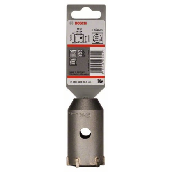 Hohlbohrkrone SDS-plus-9 für Sechskantadapter, 40 x 50 x 72 mm, 6 Hohlbohrkrone SDS-plus-9 für Sechskantadapter, 40 x 50 x 72 mm, 6-Beschreibung lesen