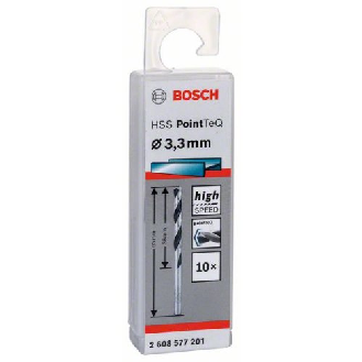 Metallspiralbohrer HSS PointTeQ, DIN 338, 3,3 mm, 10er-Pack-Beschreibung lesen
