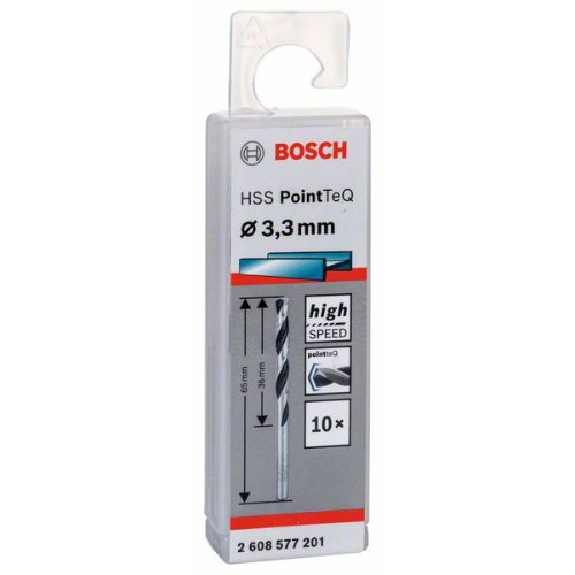Metallspiralbohrer HSS PointTeQ, DIN 338, 3,3 mm, 10er-Pack-Beschreibung lesen