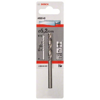 Metallbohrer HSS-G, DIN 338, 5,2 x 52 x 86 mm, 1er-Pack-Beschreibung lesen
