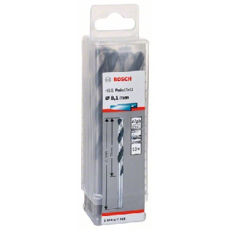 Metallspiralbohrer HSS PointTeQ, DIN 338, 8,1 mm, 10er-Pack-Beschreibung lesen