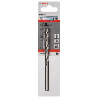 Metallbohrer HSS-G, DIN 338, 7,8 x 75 x 117 mm, 1er-Pack-Beschreibung lesen