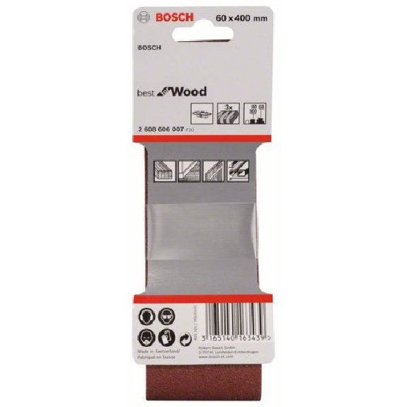 Schleifband-Set X440, Best for Wood and Paint, 3-teilig, 60 x 400 mm, 60, 80,100-Beschreibung lesen
