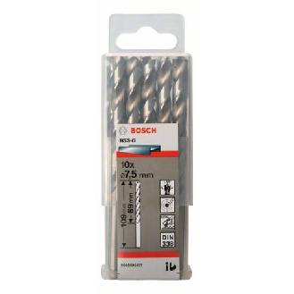 Metallbohrer HSS-G, DIN 338, 7,5 x 69 x 109 mm, 10er-Pack-Beschreibung lesen