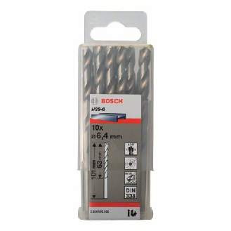 Metallbohrer HSS-G, DIN 338, 6,4 x 63 x 101 mm, 10er-Pack-Beschreibung lesen
