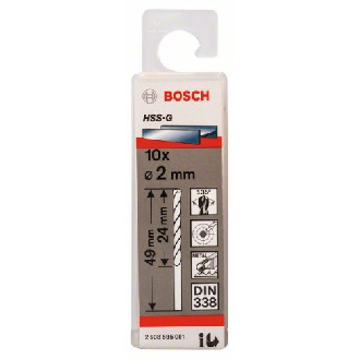 Metallbohrer HSS-G, DIN 338, 2 x 24 x 49 mm, 10er-Pack-Beschreibung lesen