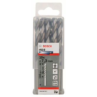 Metallbohrer HSS-G, DIN 338, 7,3 x 69 x 109 mm, 10er-Pack-Beschreibung lesen