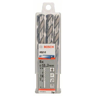Metallbohrer HSS-G, DIN 338, 11,2 x 94 x 142 mm, 5er-Pack-Beschreibung lesen