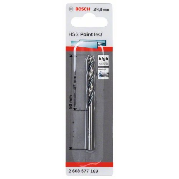 Metallspiralbohrer HSS PointTeQ, DIN 338, 4,5 mm, 1er-Pack-Beschreibung lesen
