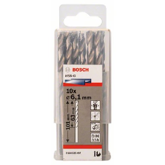 Metallbohrer HSS-G, DIN 338, 6,1 x 63 x 101 mm, 10er-Pack-Beschreibung lesen